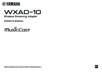 Yamaha WXAD-10 - Owners manual 
